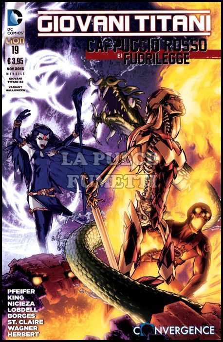 GIOVANI TITANI # 43 - GIOVANI TITANI/CAPPUCCIO ROSSO 19 - VARIANT HALLOWEEN - CONVERGENCE